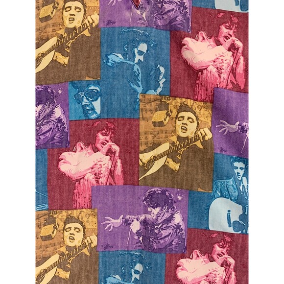 Cherokee Elvis Presley Womens Size Medium Scrub Top Long Sleeve Multicolor - Picture 3 of 16
